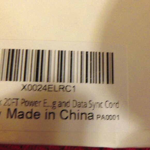 NEW - TWO -   20 FT. FLAT POWER EXTENSION DATA SYNC  CORD still in PACKAGE - Picture 5 of 6